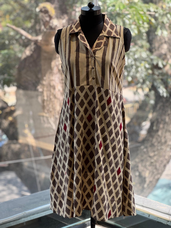 Cream collared tunic