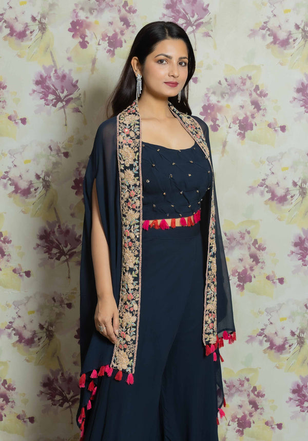 Navy Bkue Cape Set
