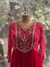 Red Bandhej Gown