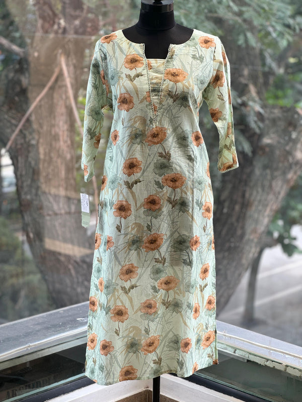 Pastel Green Floral Tunic