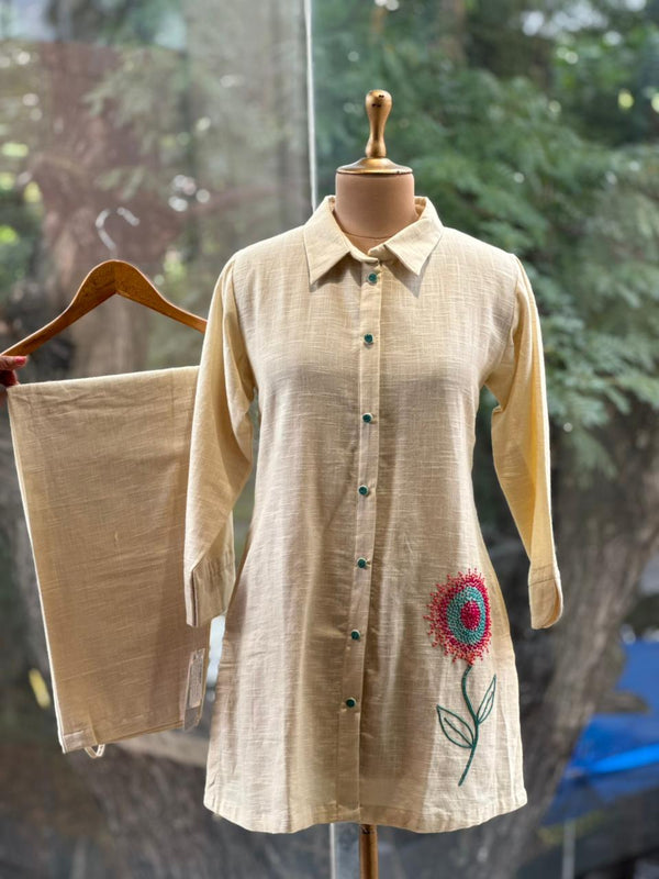 Beige Linen Co Ord