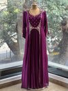 Purple Handwork Gown