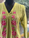 Green Mul V Neck Suit