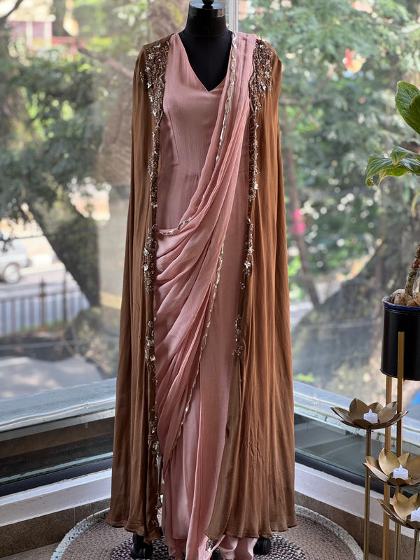 Pink Drape Gown