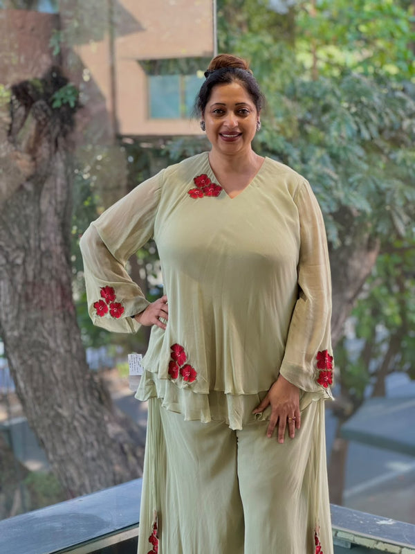 Pista Green Palazzo Set