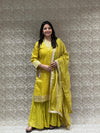 Greenish Yellow Sharara Set