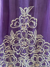 Purple Embroidered Dupatta Set