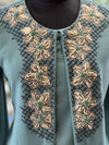 Blue Intricate Work Co Ord