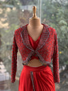 Rust Jacket Style Drape