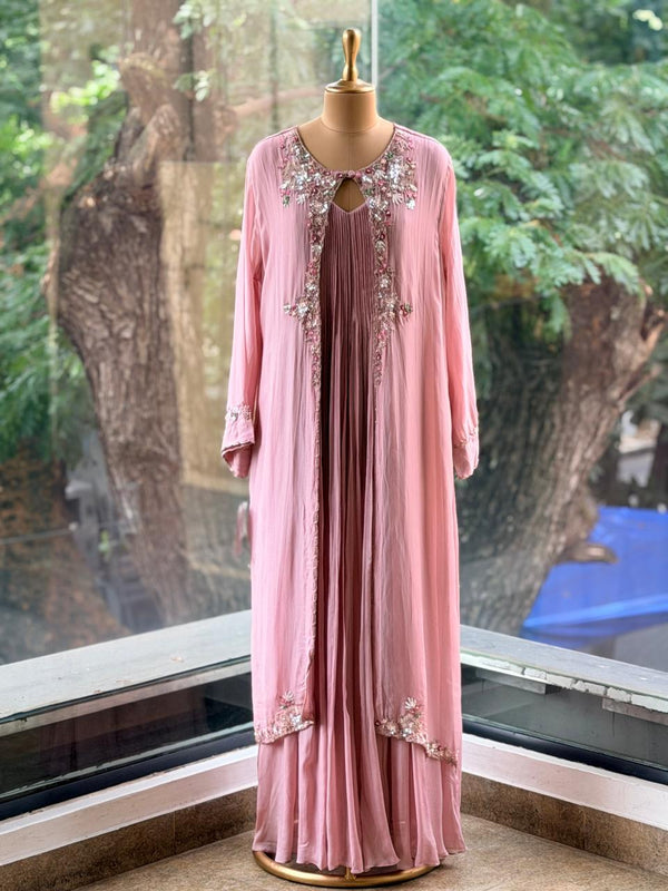 Pink Jacket Style Gown