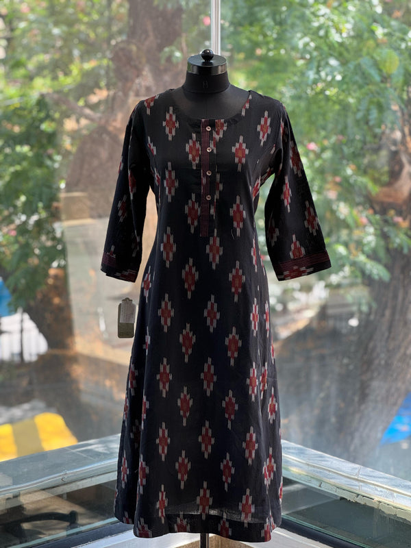 Black Ikkat Tunic