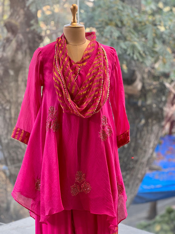 Pink Cowl Neck Co Ord