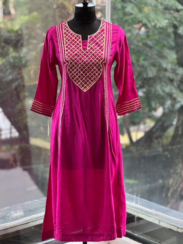 Pink Gota Yolk Suit Set