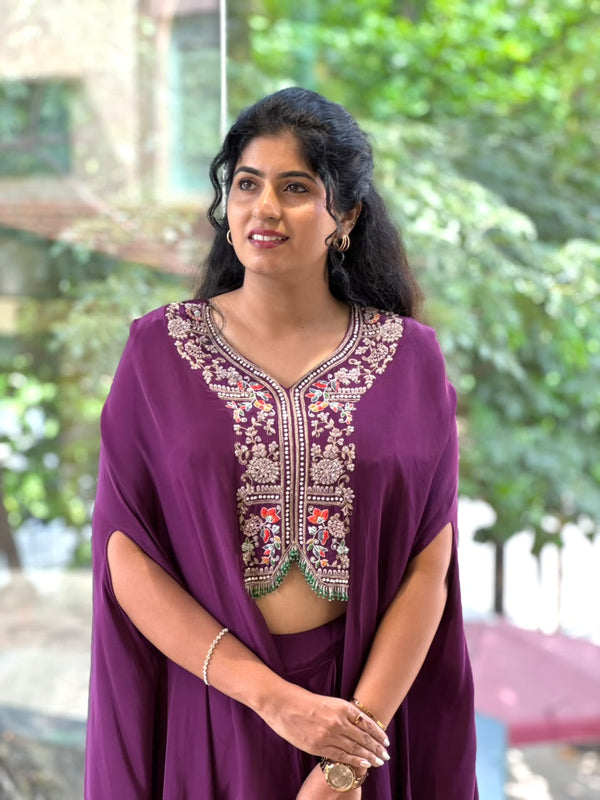 Purple Cape Set