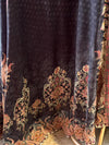 Black Digital Printed Cape Set