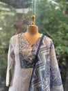 Blue Digital Print Suit
