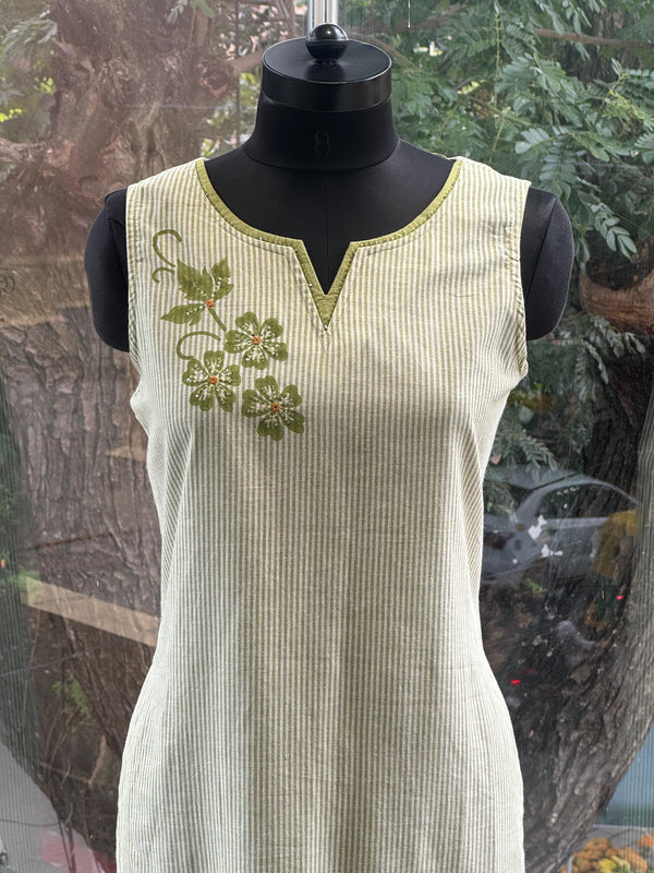 Green Stripes Print Co Ord