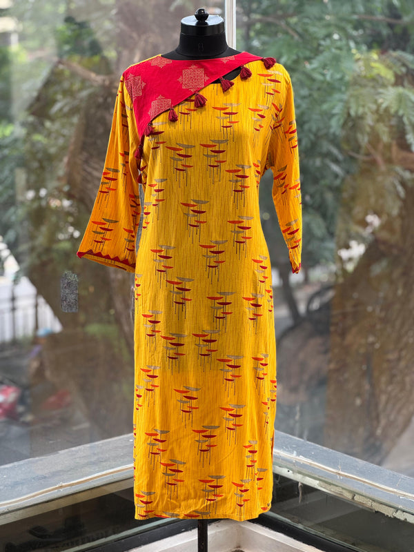Yellow Printed Tunic