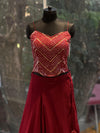 Maroon Taari Work Lehenga Set