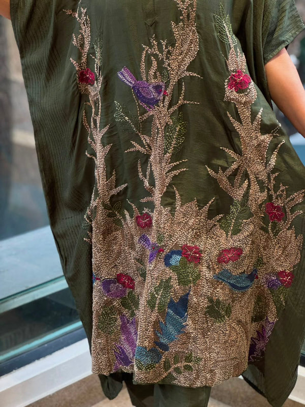 Green Kaftan Co Ord Set