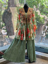 Green Floral Palazzo Set