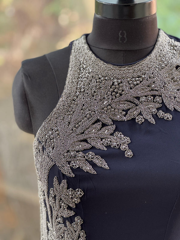 Navy Blue Cocktail Gown