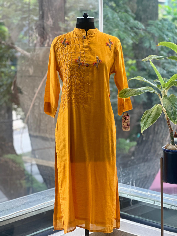 Yellow Long Kurta