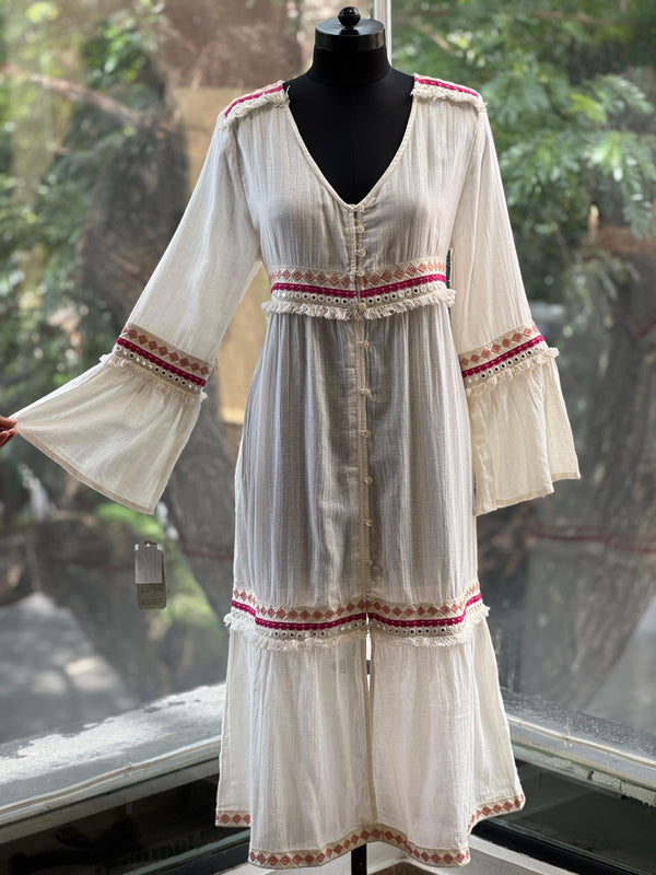 White Mirror Work Tunic