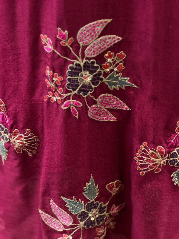 Maroon Mul Suit