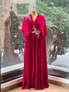 Maroon Crepe Georgette Gown