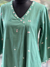 Green Angrakha Style Co Ord