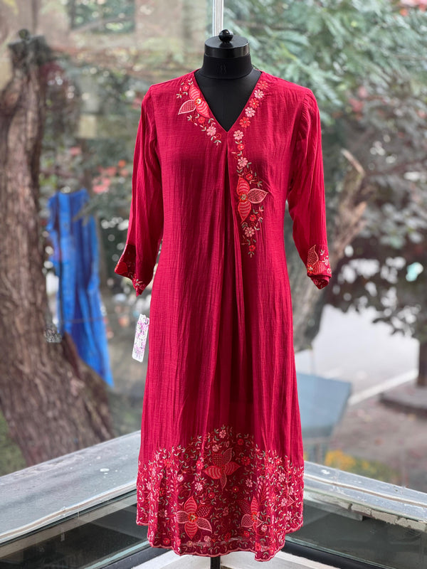  Mul Cotton V-Neck Kurta Setfor women