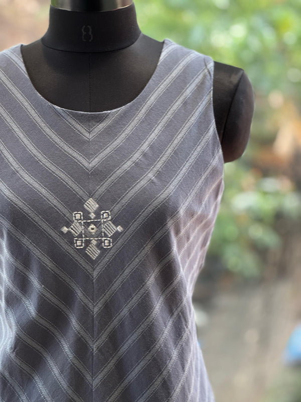 Gray Sleeveless Tunic