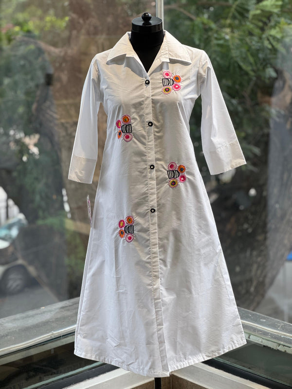 White Collared Neck Tunic