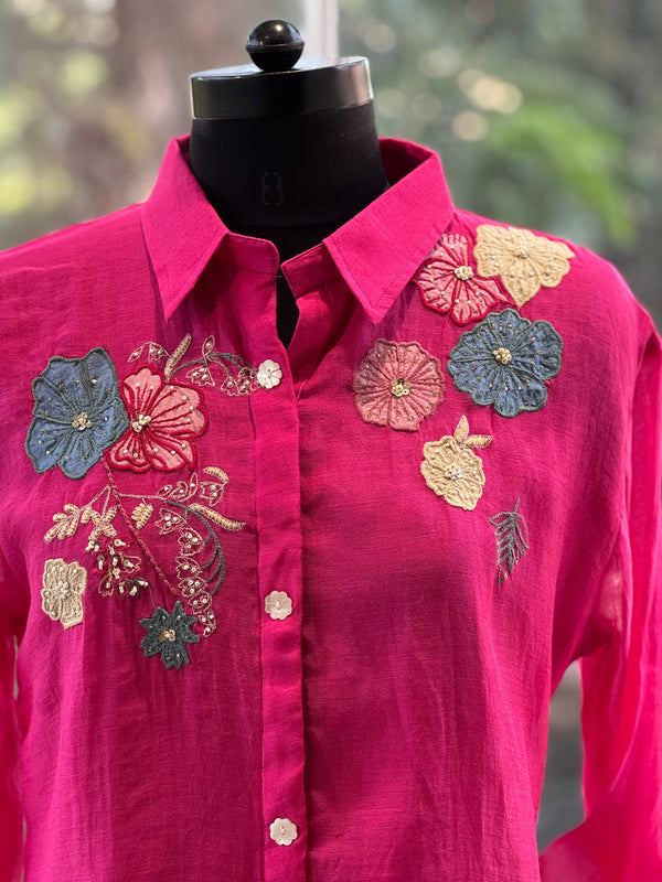 Pink Patch work Co Ord