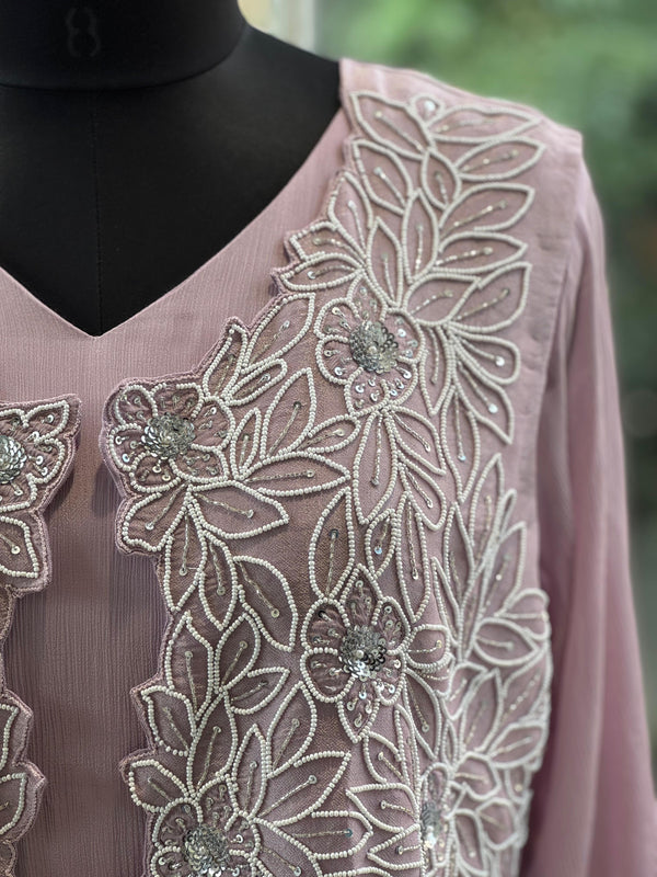 Mauve Jacket style gown