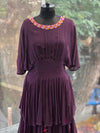 Purple Intricate Work Gown