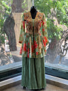 Green Floral Palazzo Set