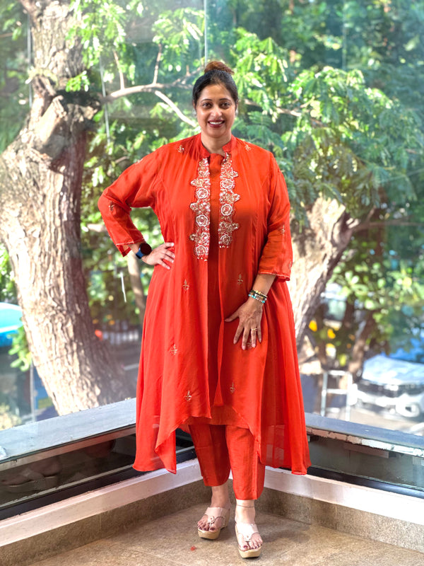 Orange Asymmetrical Co Ord