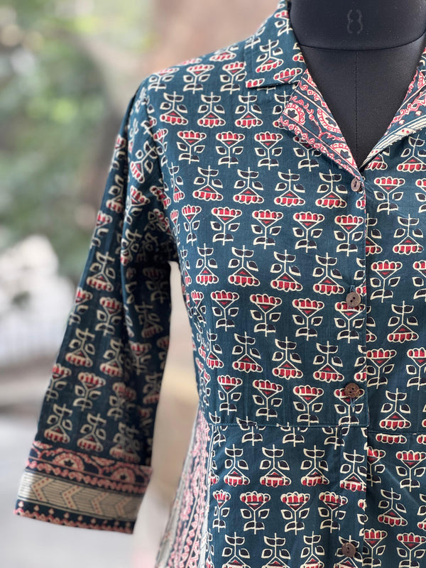 Teal Blue A-line Tunic