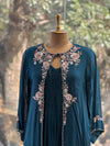 Blue Jacket Style Gown
