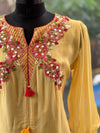 Yellow Embroidered Co Ord