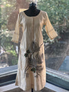 Beige Embroidered Co Ord