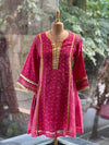 Pink Leheriya Panel Suit