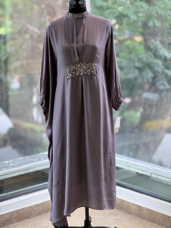 Grey Side Kaftaan Dress