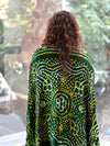 Green Bandhej Cape Set