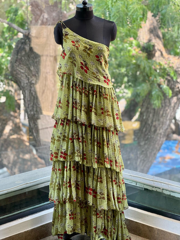 Floral One Shoulder Dress