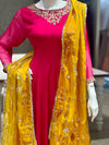 Pink Crepe Silk Gown