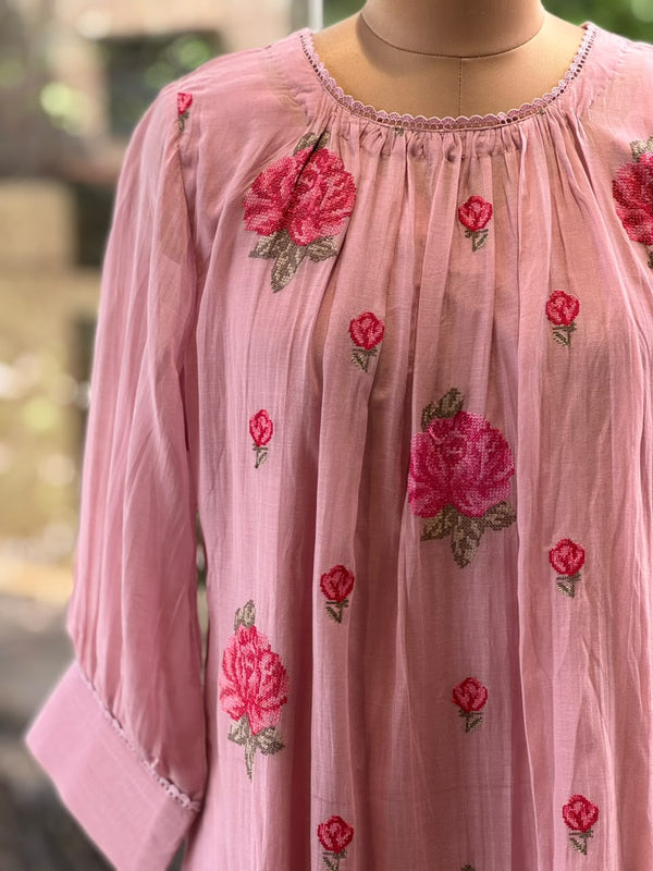 Pink Hand Weaving Suit
