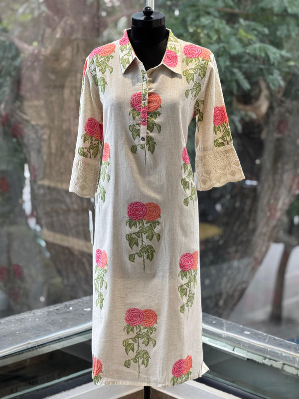 Pink/Orange Floral Tunic